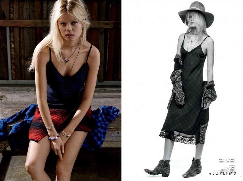 Frida Aasen featured in  the Sanctuary lookbook for Fall 2014