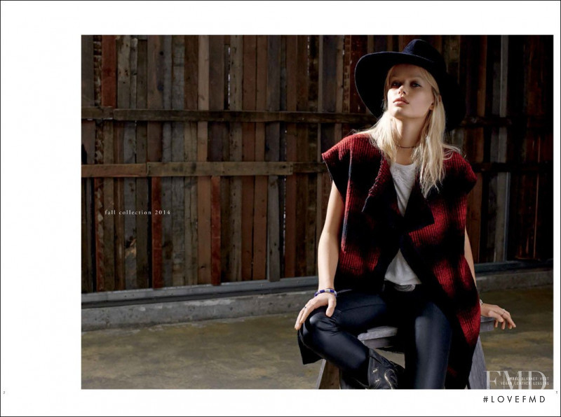 Frida Aasen featured in  the Sanctuary lookbook for Fall 2014