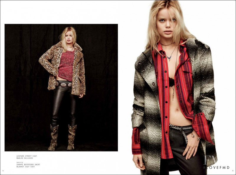 Frida Aasen featured in  the Sanctuary lookbook for Fall 2014