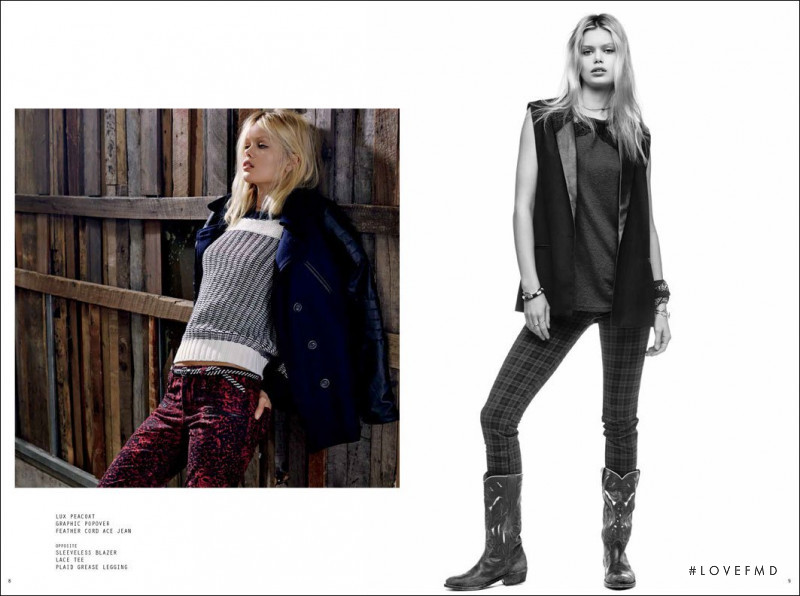 Frida Aasen featured in  the Sanctuary lookbook for Fall 2014