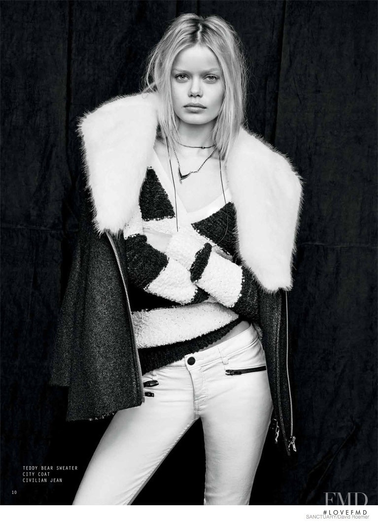 Frida Aasen featured in  the Sanctuary lookbook for Fall 2014