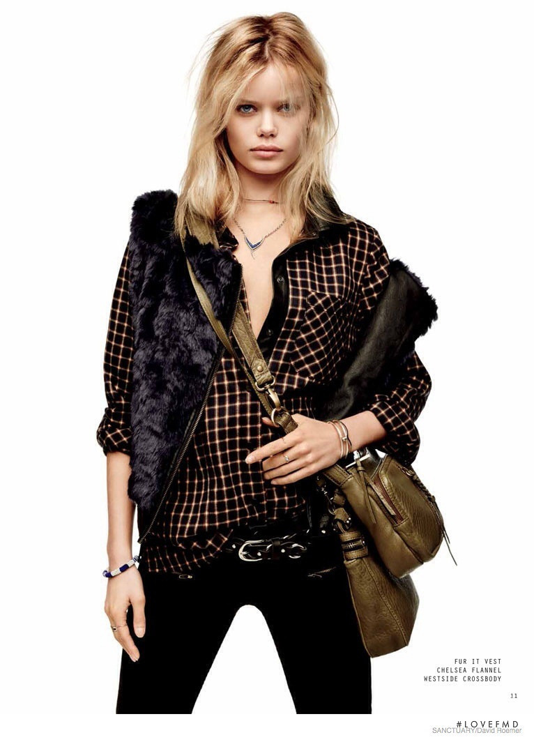 Frida Aasen featured in  the Sanctuary lookbook for Fall 2014