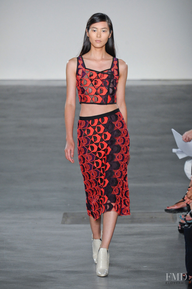 Liu Wen featured in  the Derek Lam fashion show for Spring/Summer 2013