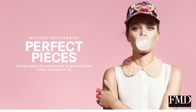 Frida Aasen featured in  the H&M Divided Perfect Pieses catalogue for Spring/Summer 2013