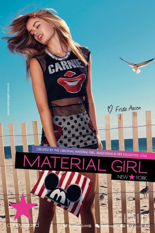 Frida Aasen featured in  the Material Girl advertisement for Spring/Summer 2015