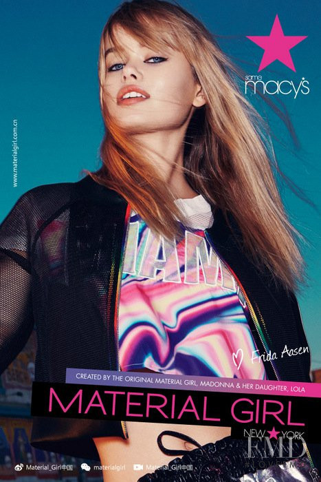 Frida Aasen featured in  the Material Girl advertisement for Spring/Summer 2015