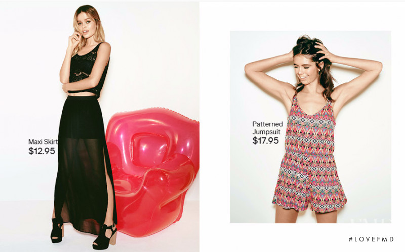Frida Aasen featured in  the H&M Lighten Up lookbook for Spring/Summer 2015