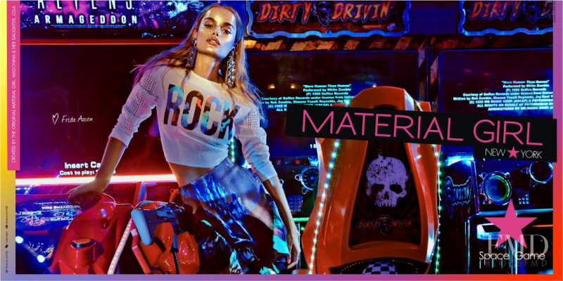 Frida Aasen featured in  the Material Girl advertisement for Autumn/Winter 2015