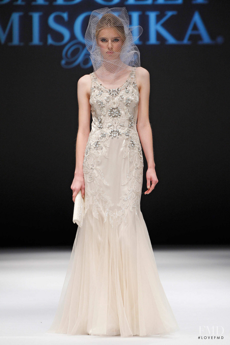 Corinna Studier featured in  the Badgley Mischka Bride fashion show for Autumn/Winter 2015