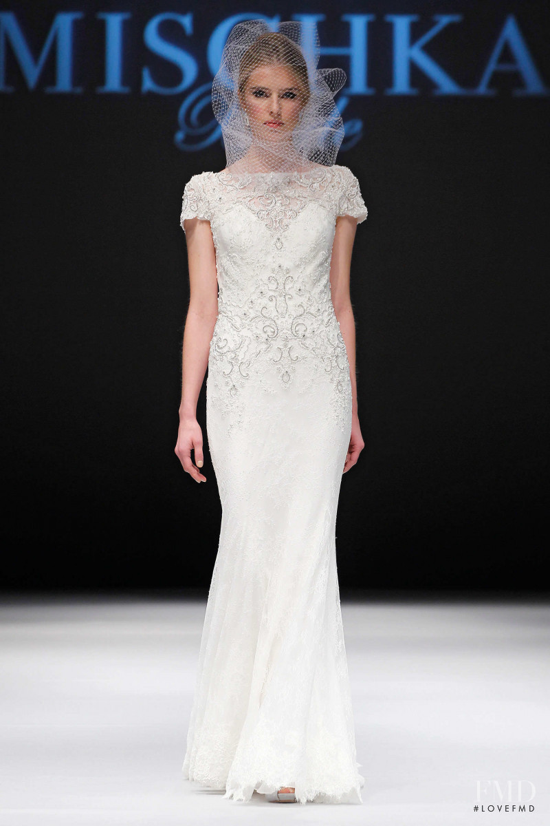 Corinna Studier featured in  the Badgley Mischka Bride fashion show for Autumn/Winter 2015