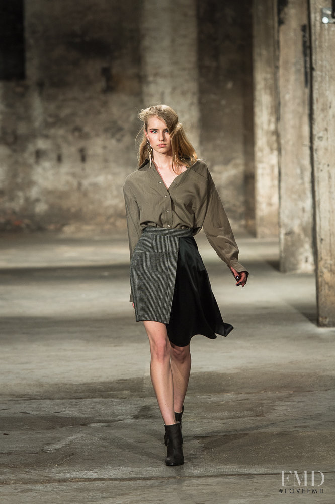 Corinna Studier featured in  the Bobby Kolade fashion show for Autumn/Winter 2015