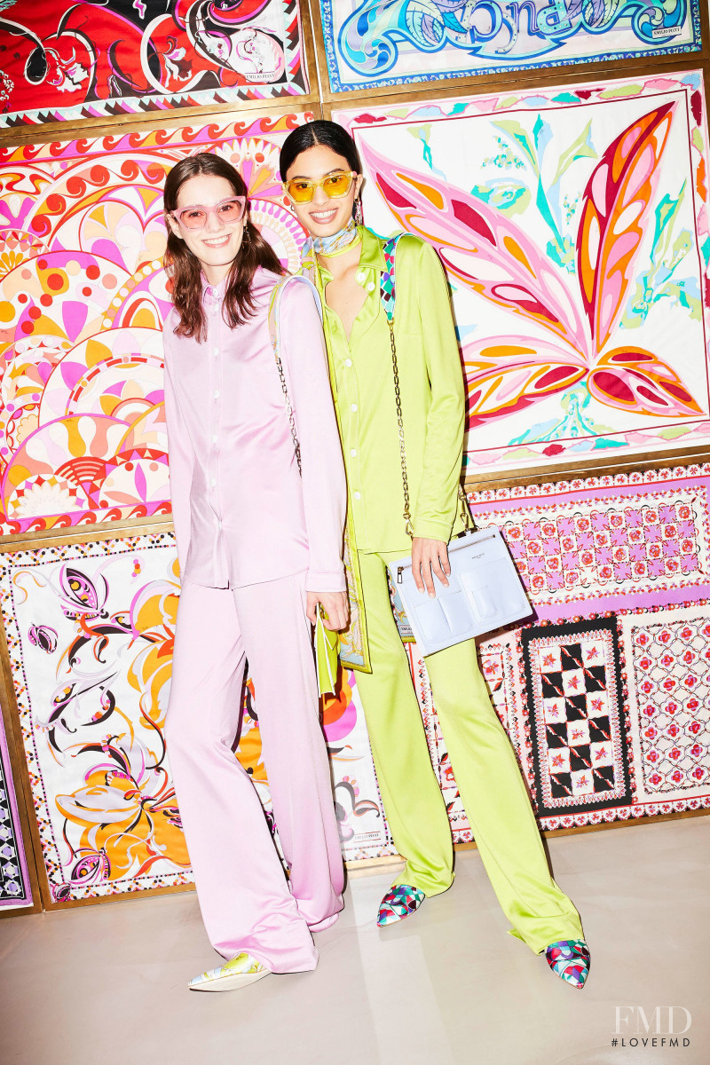 Aira Ferreira featured in  the Pucci lookbook for Resort 2018