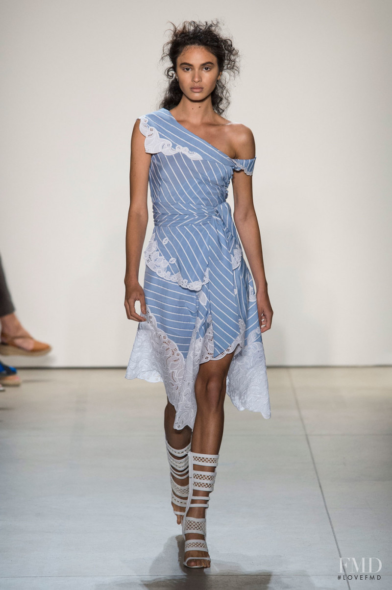 Aira Ferreira featured in  the Jonathan Simkhai fashion show for Spring/Summer 2018