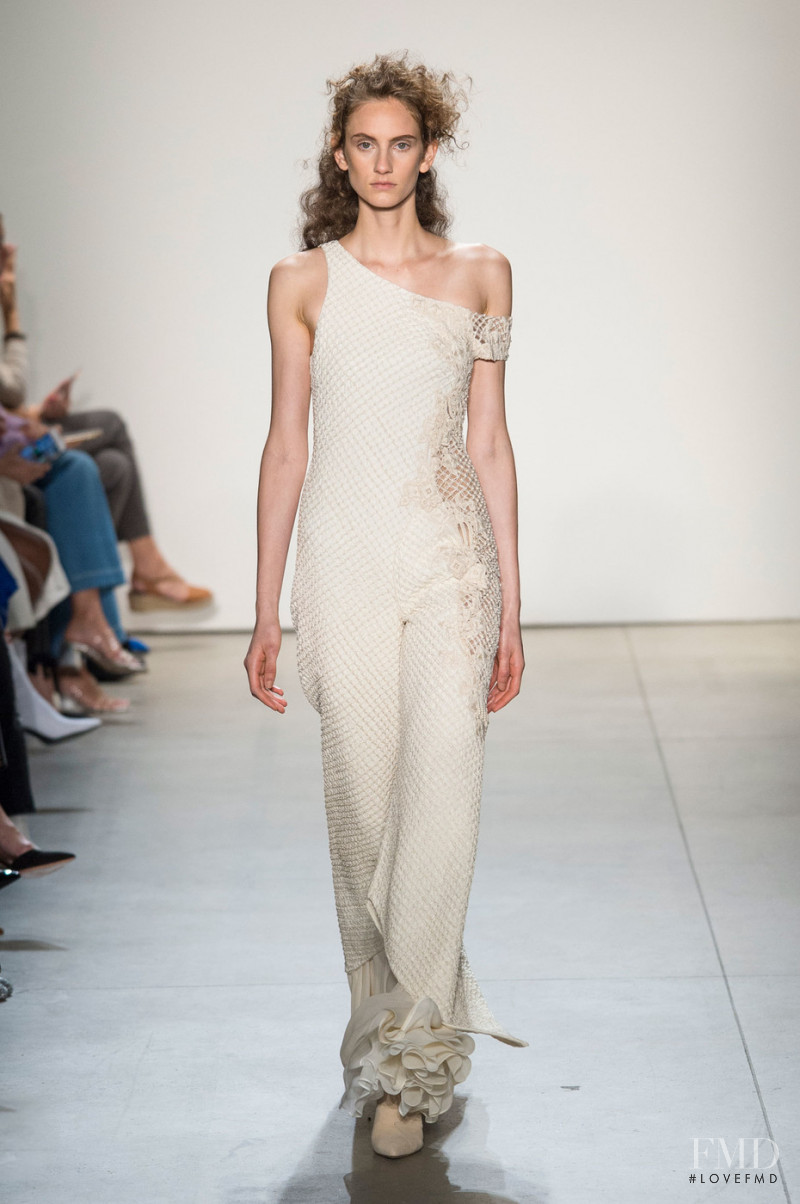 Sarah Berger featured in  the Jonathan Simkhai fashion show for Spring/Summer 2018