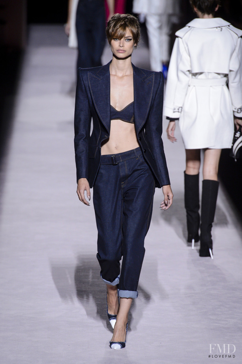 Birgit Kos featured in  the Tom Ford fashion show for Spring/Summer 2018