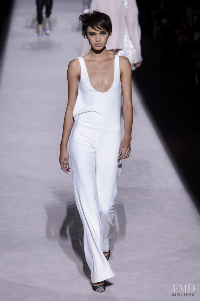 Aira Ferreira featured in  the Tom Ford fashion show for Spring/Summer 2018