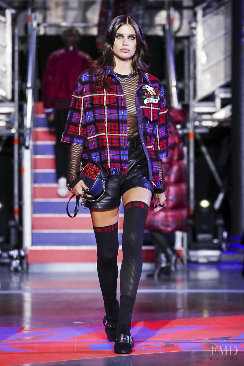 Sara Sampaio featured in  the Tommy Hilfiger x Gigi Hadid fashion show for Spring/Summer 2018