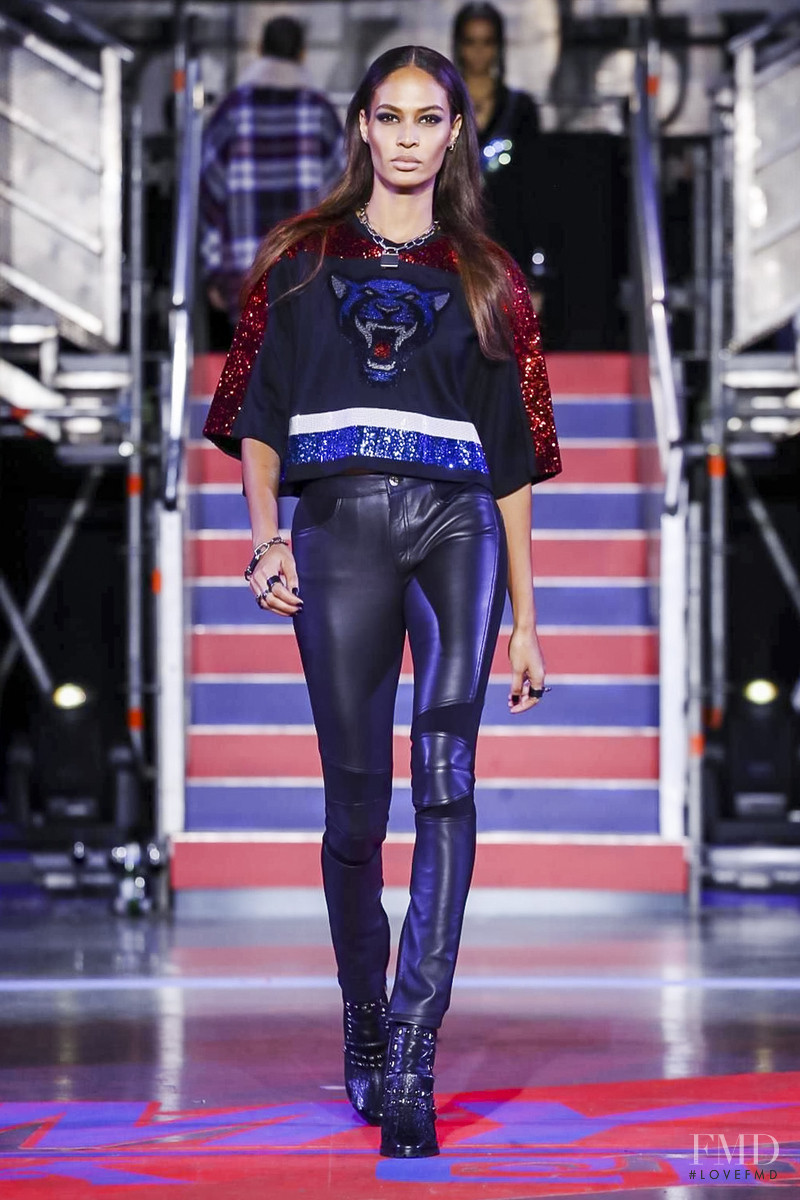 Joan Smalls featured in  the Tommy Hilfiger x Gigi Hadid fashion show for Spring/Summer 2018