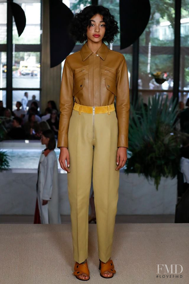 Damaris Goddrie featured in  the Derek Lam fashion show for Spring/Summer 2018