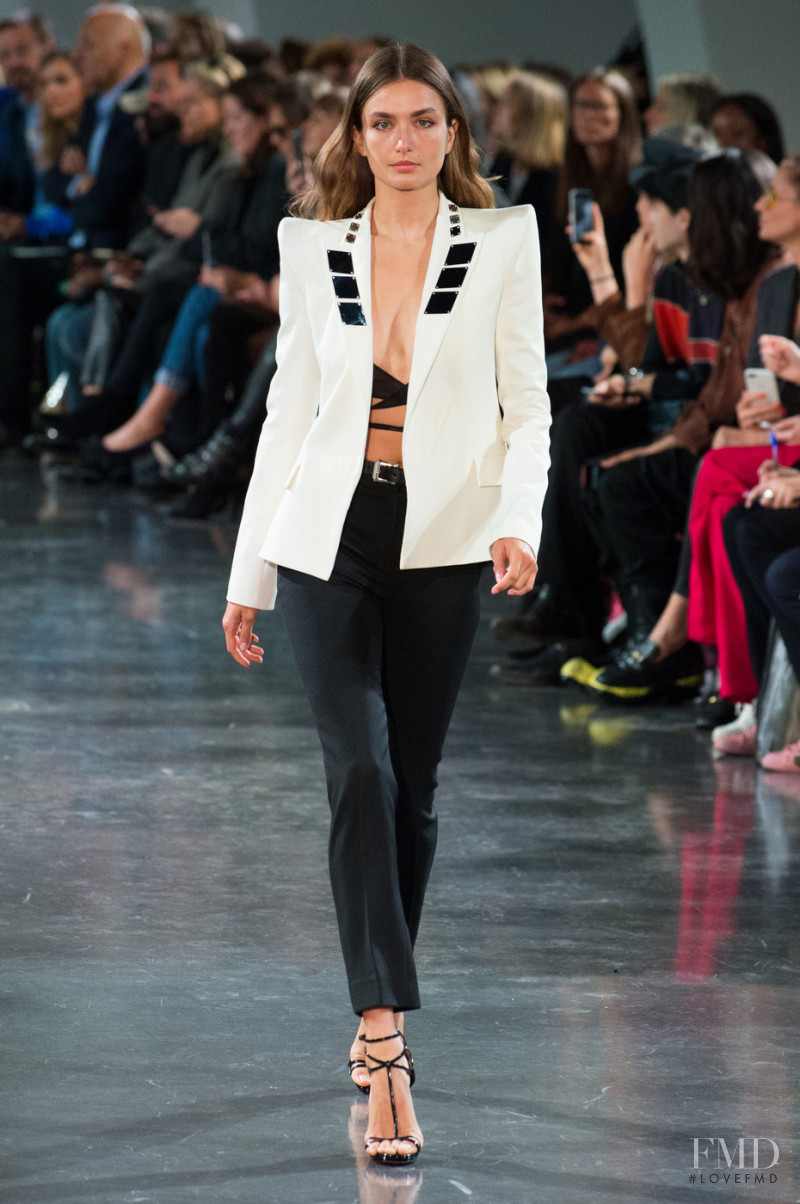 Andreea Diaconu featured in  the Mugler fashion show for Spring/Summer 2018