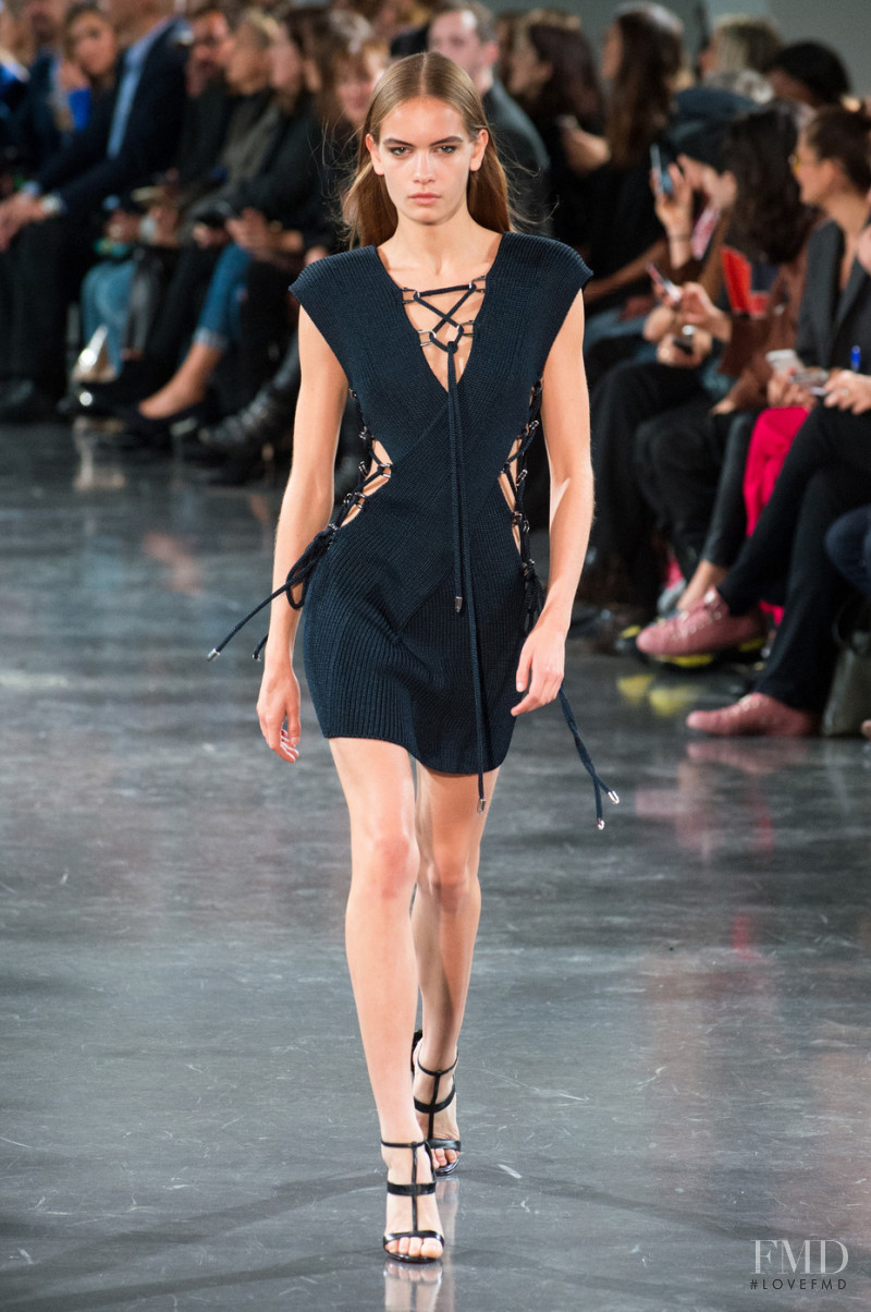 Nina Marker featured in  the Mugler fashion show for Spring/Summer 2018