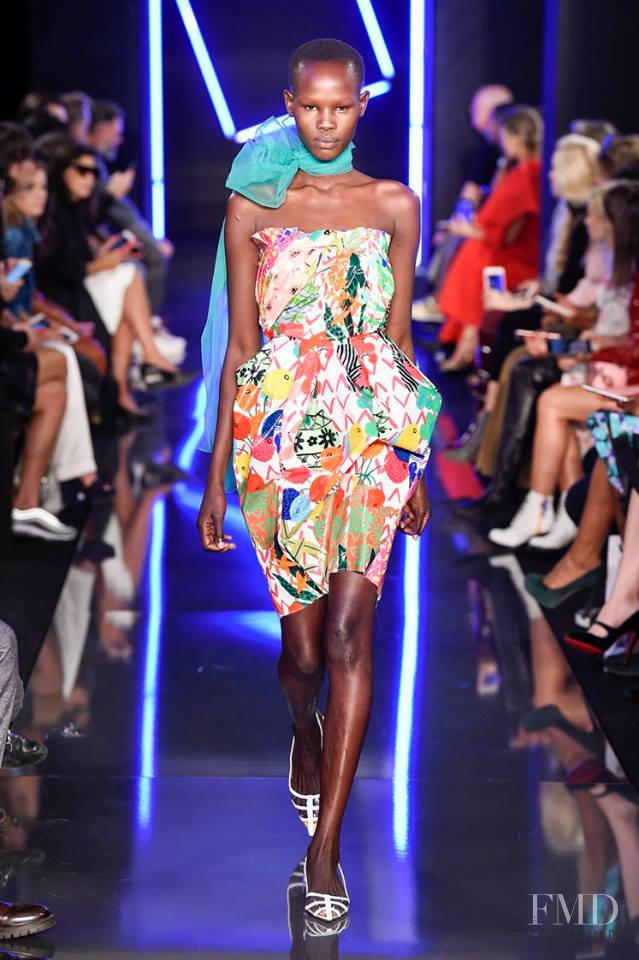 Shanelle Nyasiase featured in  the Emanuel Ungaro fashion show for Spring/Summer 2018