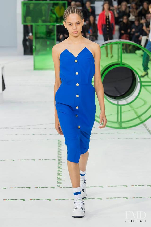 Hiandra Martinez featured in  the Lacoste fashion show for Spring/Summer 2018