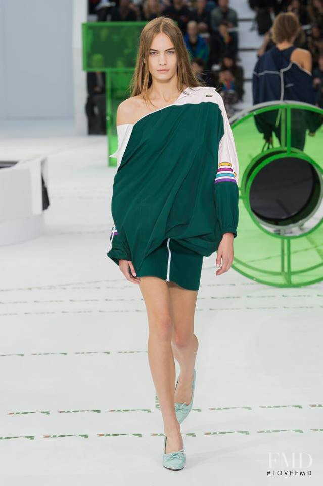 Nina Marker featured in  the Lacoste fashion show for Spring/Summer 2018