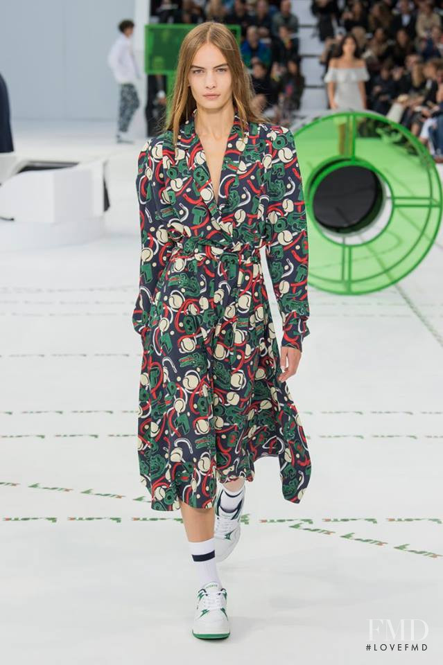 Nina Marker featured in  the Lacoste fashion show for Spring/Summer 2018