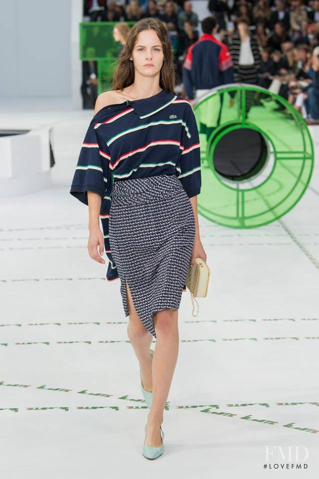 Lea Holzfuss featured in  the Lacoste fashion show for Spring/Summer 2018