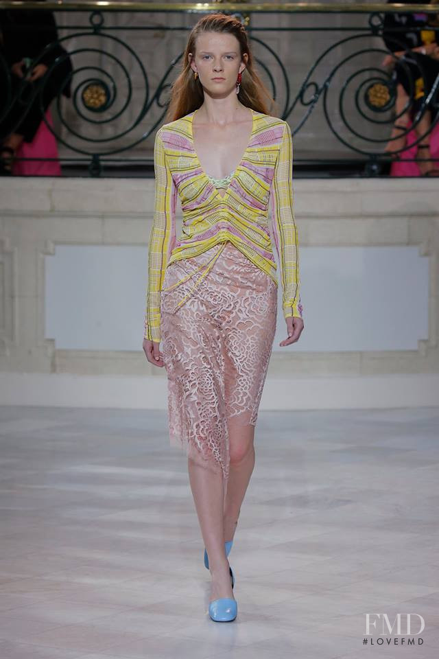 Celina Krohn featured in  the Peter Pilotto fashion show for Spring/Summer 2018