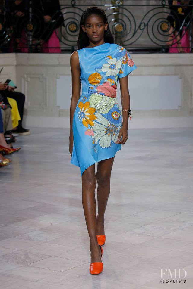 Elibeidy Dani featured in  the Peter Pilotto fashion show for Spring/Summer 2018