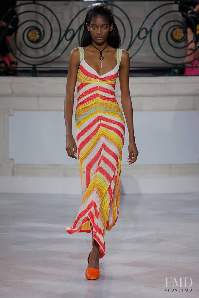 Elibeidy Dani featured in  the Peter Pilotto fashion show for Spring/Summer 2018