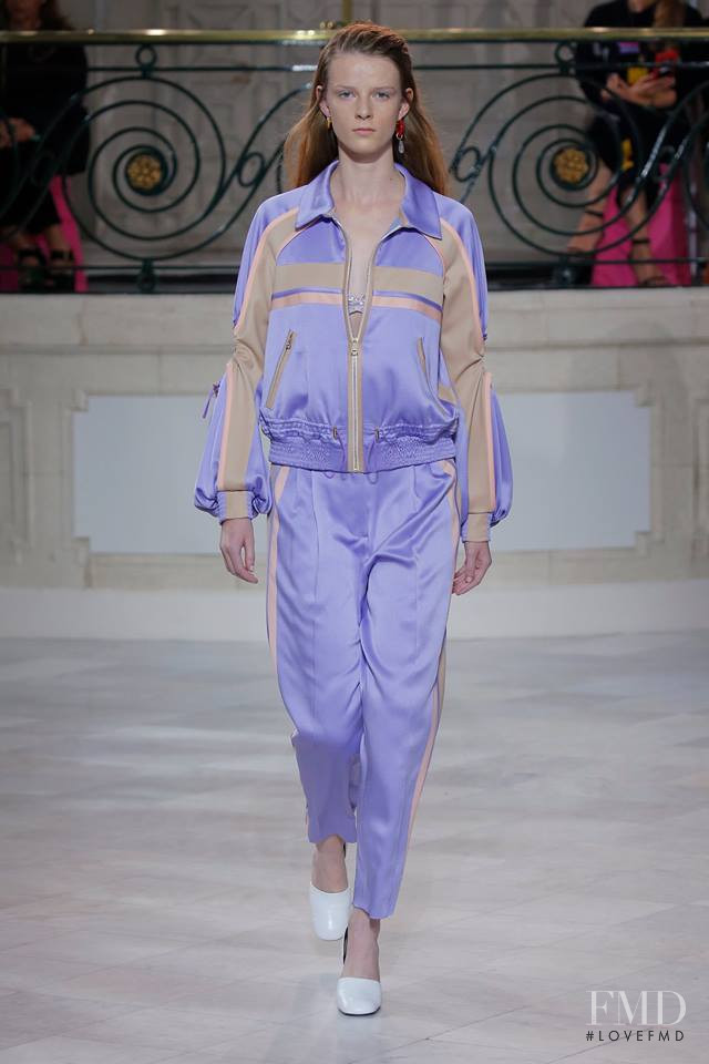 Celina Krohn featured in  the Peter Pilotto fashion show for Spring/Summer 2018