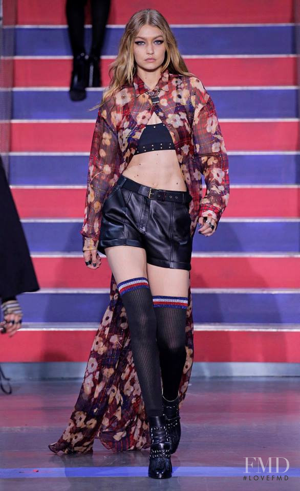 Gigi Hadid featured in  the Tommy Hilfiger fashion show for Autumn/Winter 2017