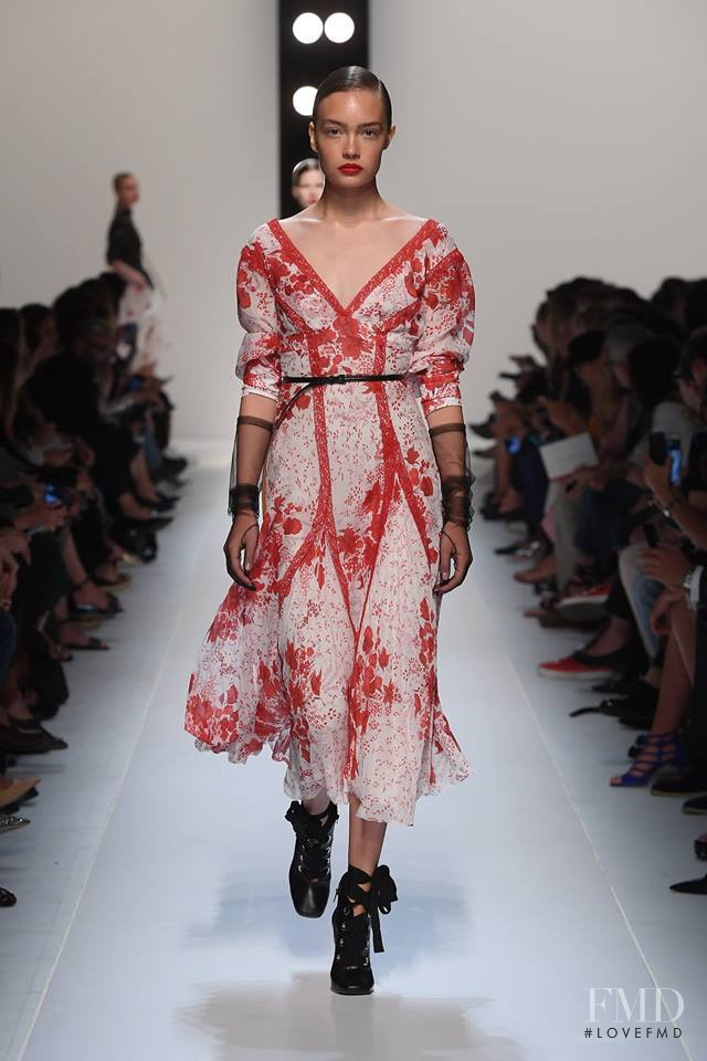 Sasha Kichigina featured in  the Ermanno Scervino fashion show for Spring/Summer 2018