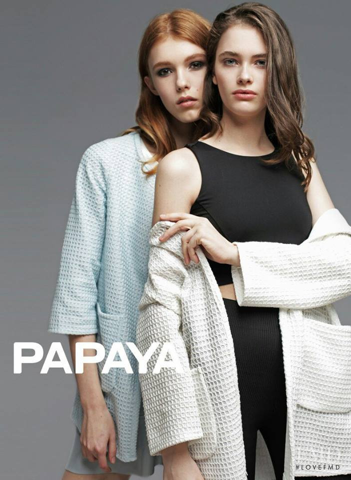 Daria Vlasova featured in  the Papaya advertisement for Spring/Summer 2016