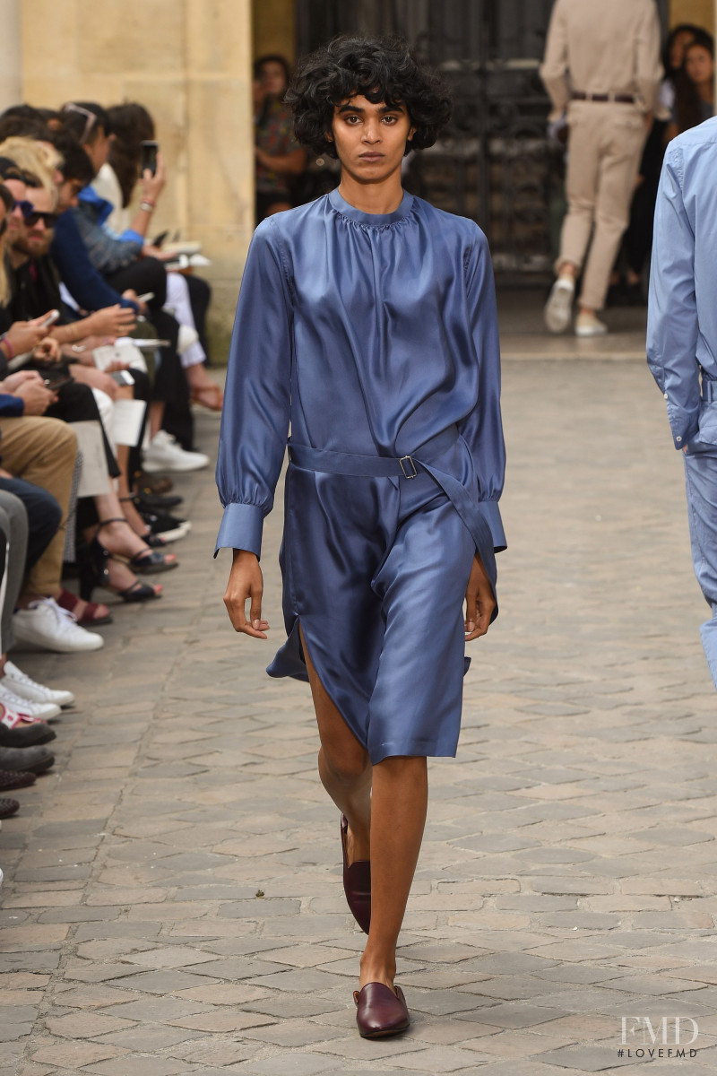 Radhika Nair featured in  the Officine Generale fashion show for Spring/Summer 2018