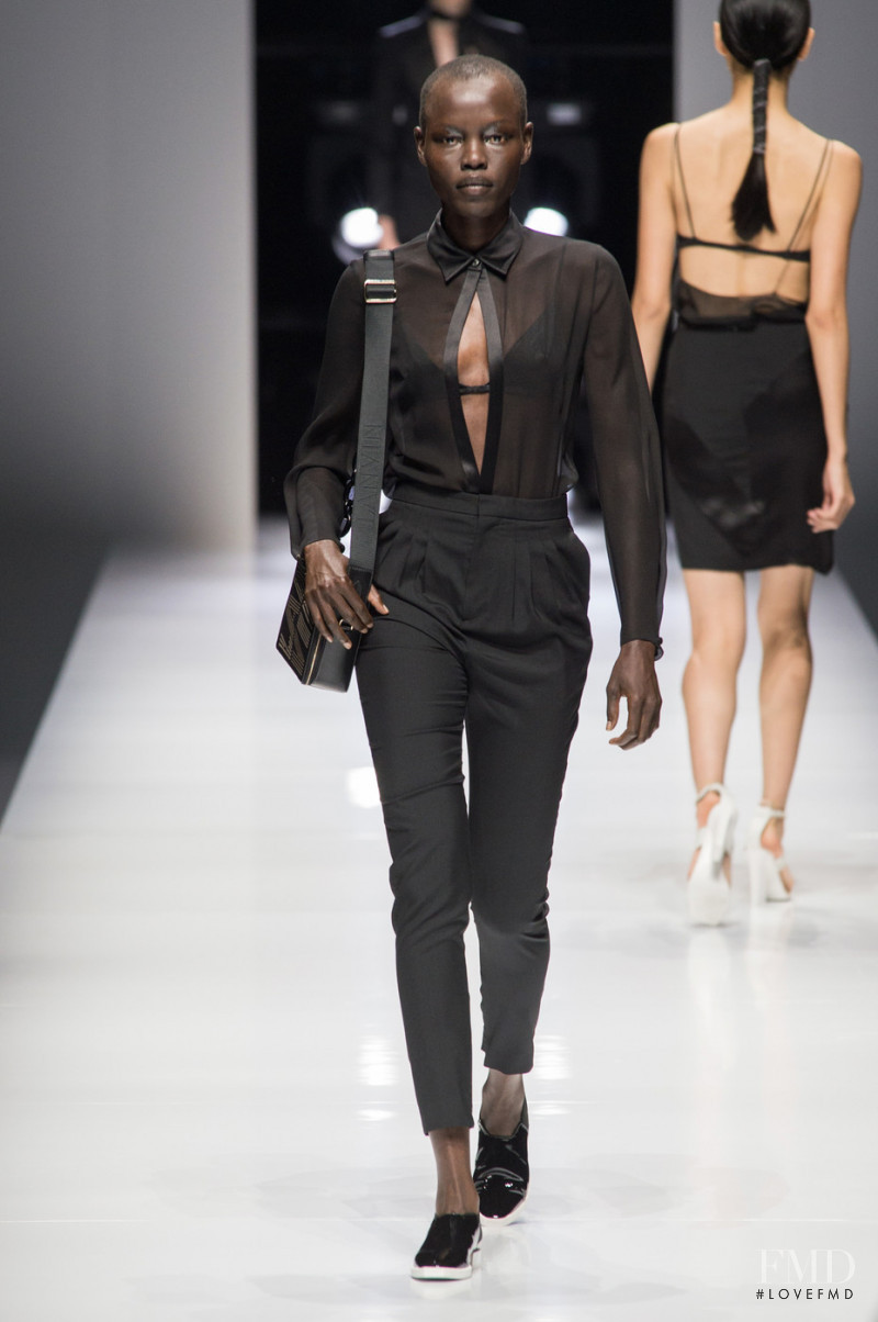 Adut Akech Bior featured in  the Lanvin fashion show for Spring/Summer 2018