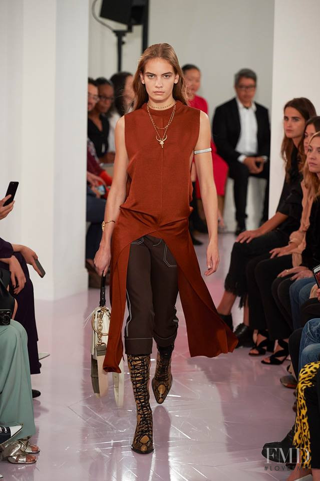 Nina Marker featured in  the Chloe fashion show for Spring/Summer 2018