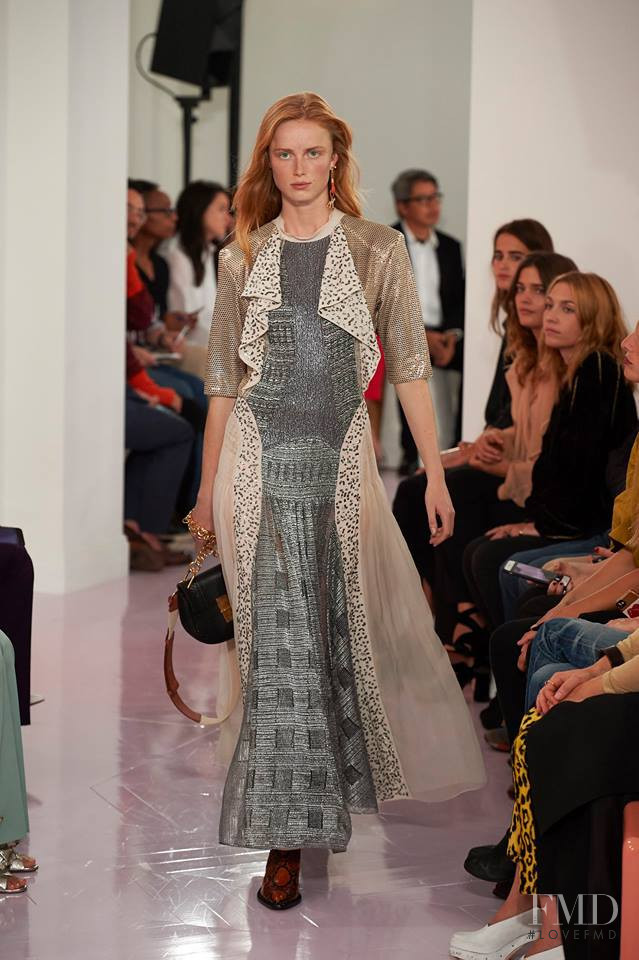 Rianne Van Rompaey featured in  the Chloe fashion show for Spring/Summer 2018