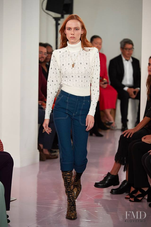 Kiki Willems featured in  the Chloe fashion show for Spring/Summer 2018
