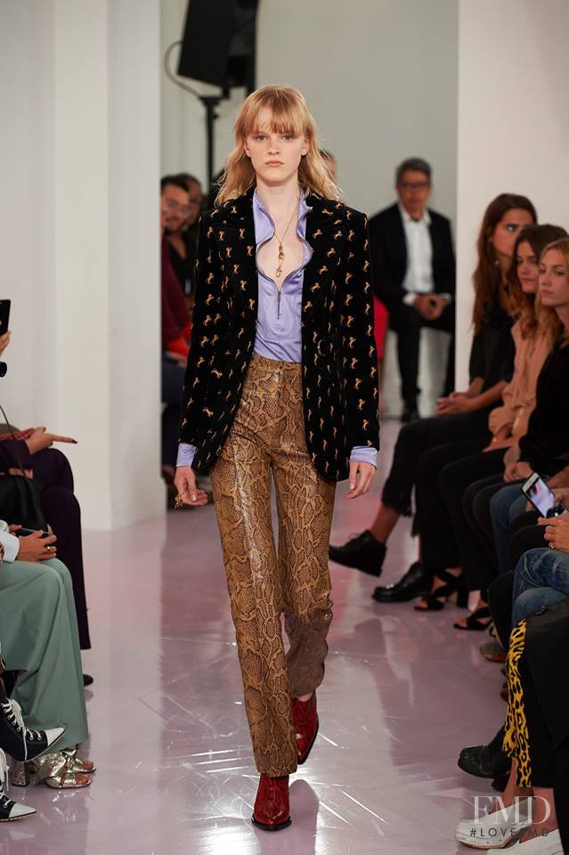 Hannah Motler featured in  the Chloe fashion show for Spring/Summer 2018