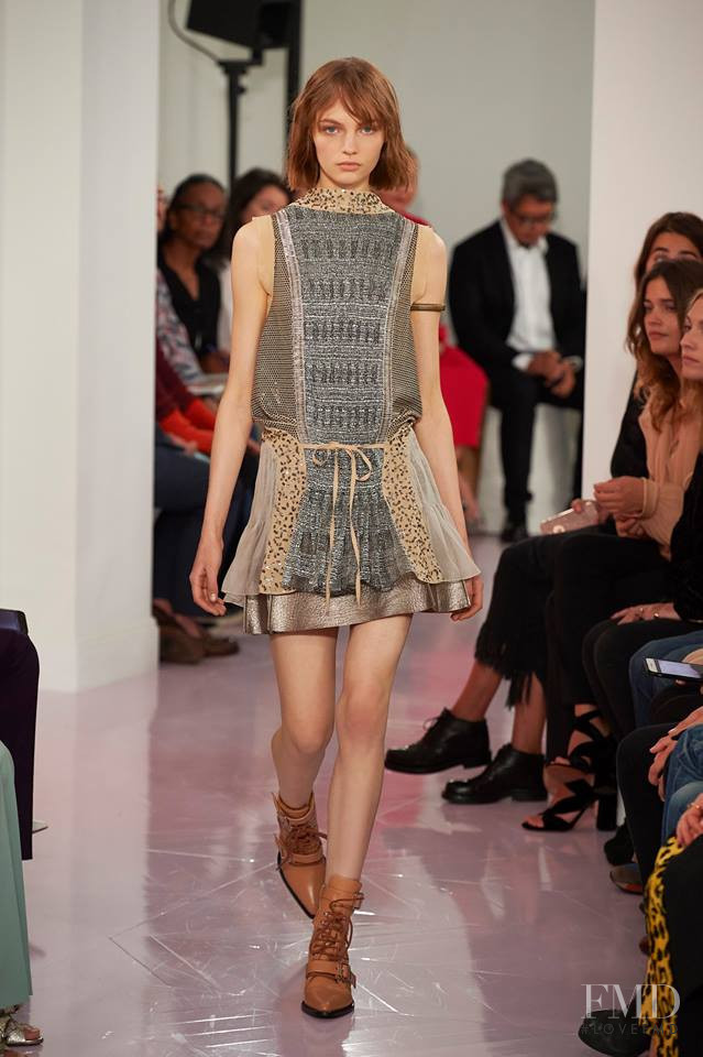 Fran Summers featured in  the Chloe fashion show for Spring/Summer 2018