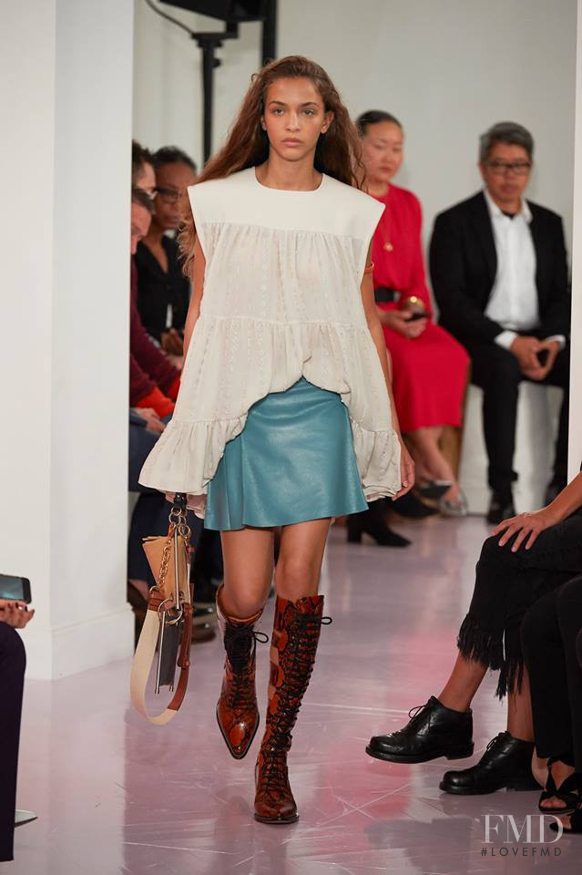 Laiqah Omar featured in  the Chloe fashion show for Spring/Summer 2018