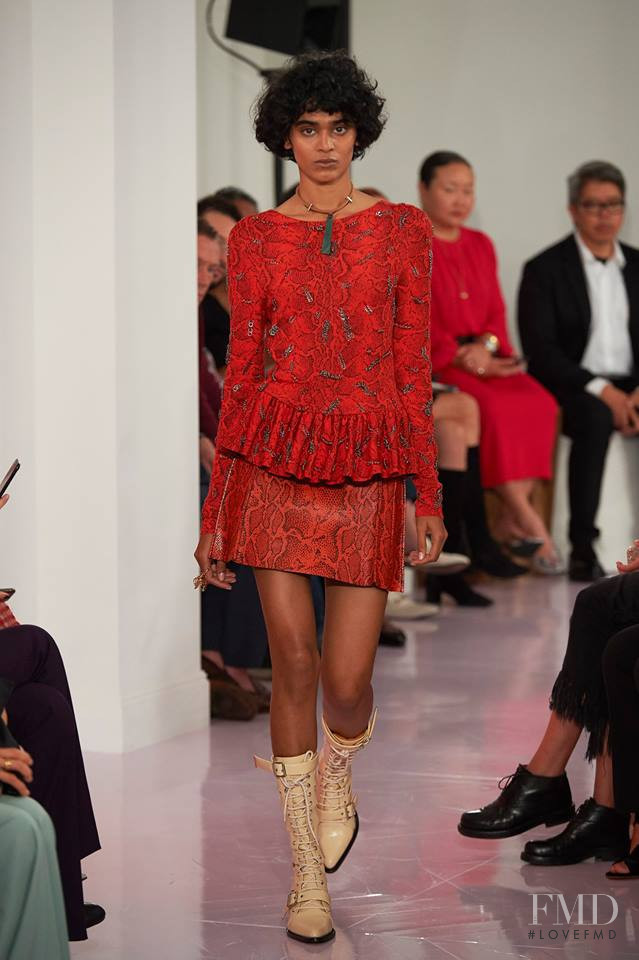 Radhika Nair featured in  the Chloe fashion show for Spring/Summer 2018