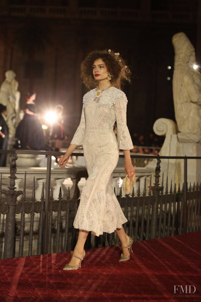 Sasha Kichigina featured in  the Dolce & Gabbana Alta Moda fashion show for Autumn/Winter 2017