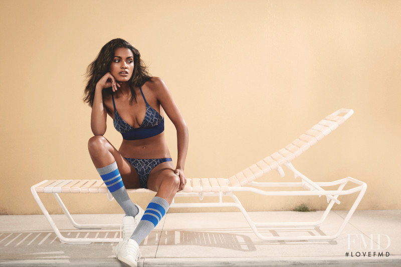 Nadia Araujo featured in  the L\'Agent by Agent Provocateur lookbook for Holiday 2015