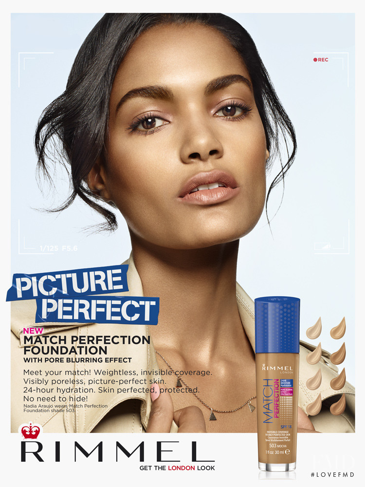 Nadia Araujo featured in  the Rimmel advertisement for Autumn/Winter 2015