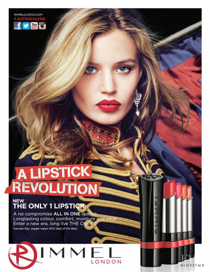 Lara Stone featured in  the Rimmel advertisement for Autumn/Winter 2015